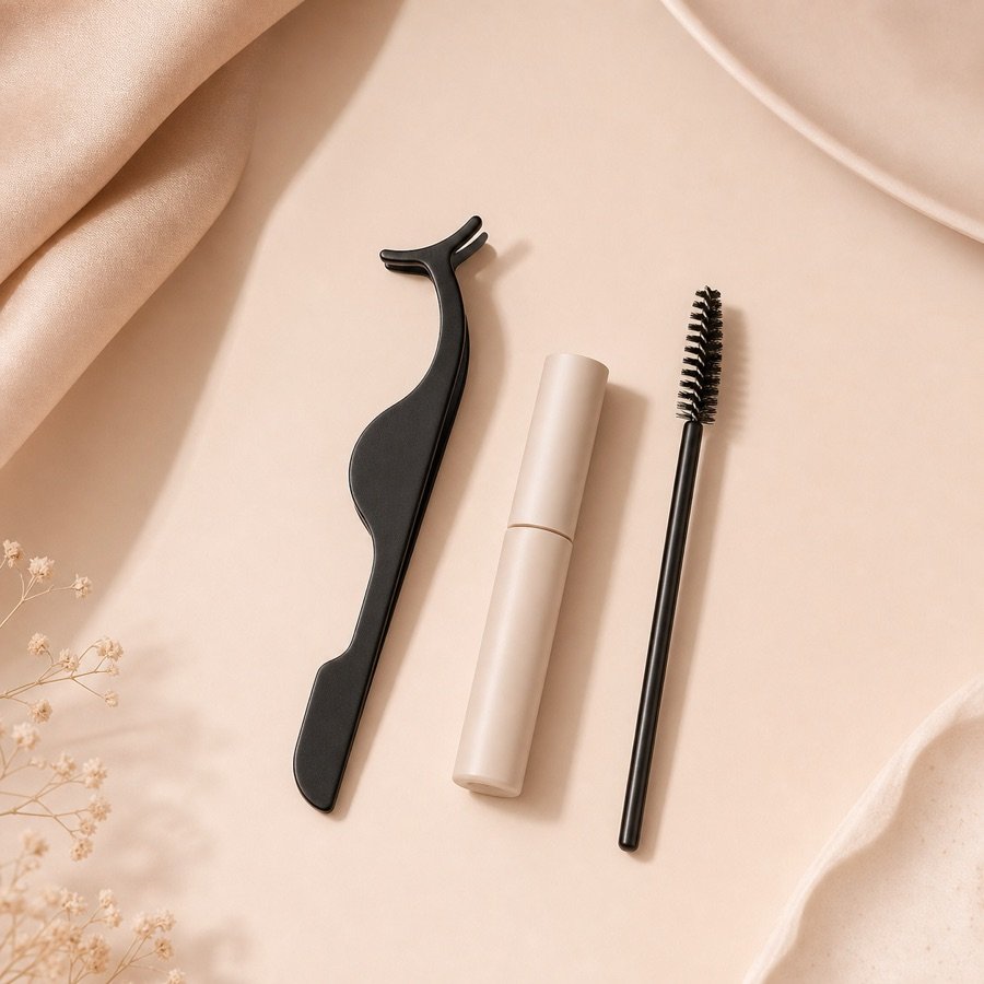 Lash applicator, adhesive and spoolie essentials