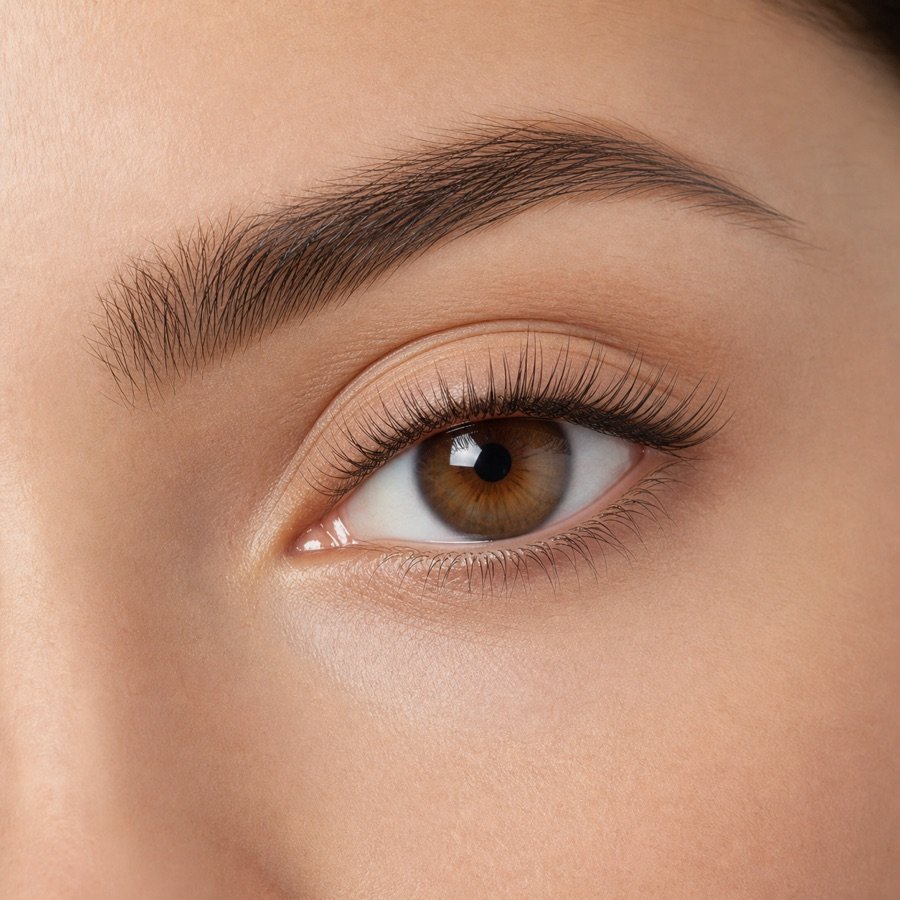 Natural eyelash style with soft, subtle definition